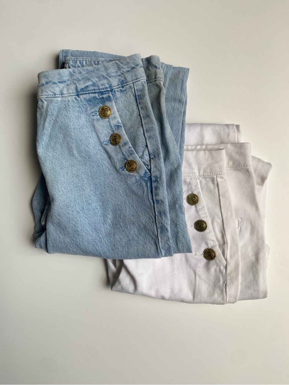 2x Pair NWT Light Blue & White Women’s Jeans Zara XS